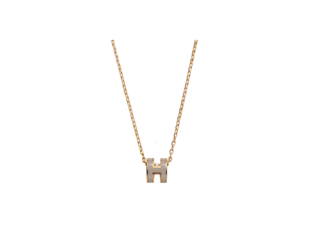 18K Mini Pop Hermes Grey Necklace